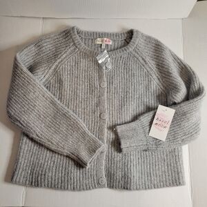 NWT Girls hazel moon cardigan sweater size large. Gray in color